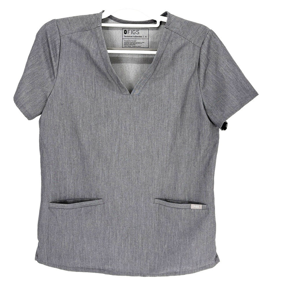FIGS Casma Scrub Top Women's Small Graphite‎ Gray 3 pocket FW1100 Nurse Medical